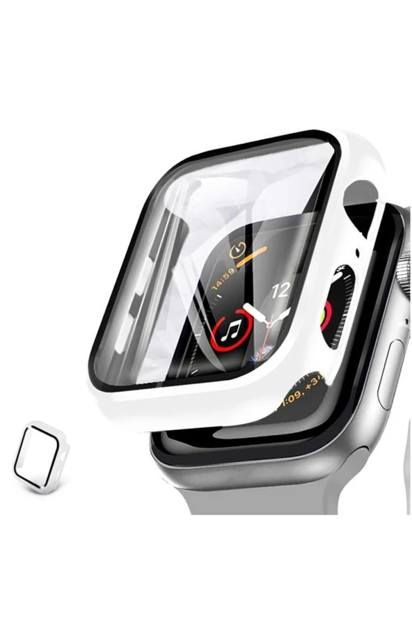 Apple Watch 44 Mm 360 Derece Koruyucu Kılıf Beyaz