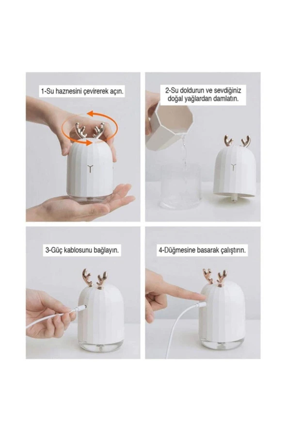 Lovely Humidifier Ortam Dezenfeksiyon Ve Şık Buhar Makinesi - 4