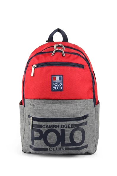 Cambridge Polo Club Street Style Dört Bölmeli Unisex Okul Sırt Çantası Kırmızı / CPO4016.003 ürün görseli
