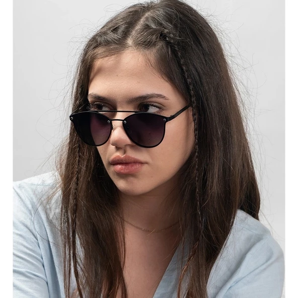 Daniel Klein DK4178-2 Metal Siyah Polarize Camlı Kadın Güneş Gözlüğü - 7