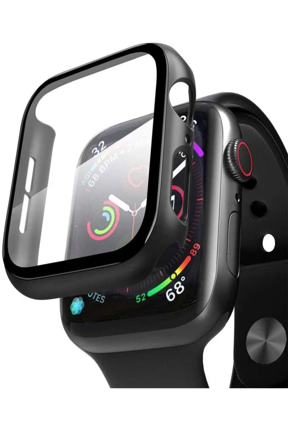 Apple Watch 2 3 4 5 6 Seri  44 Mm Ekran Koruyucu Kılıf Cam 360 Derece Tam Koruma
