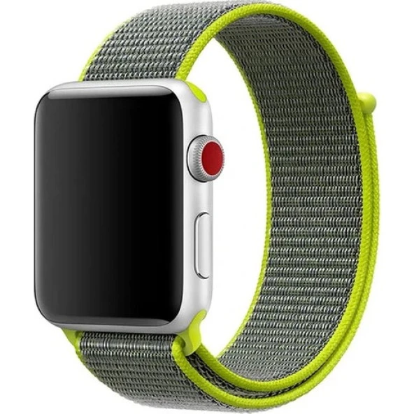 Mi7a Apple Watch Seri 7 6 5 4 3 2 Se 38MM / 40MM / 41MM Uyumlu Spor Loop Dokuma Hasır Kordon