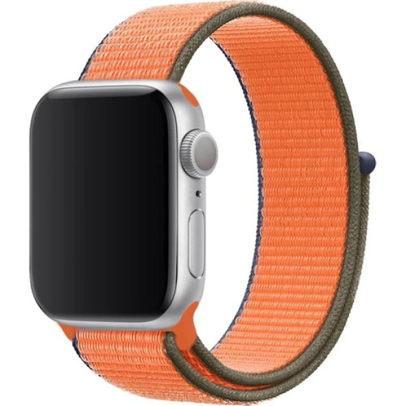 Mi7a Apple Watch Seri 7 6 5 4 3 2 Se 38MM / 40MM / 41MM Uyumlu Spor Loop Dokuma Hasır Kordon