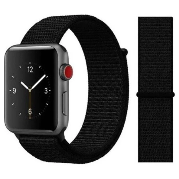 Mi7a Apple Watch Seri 7 6 5 4 3 2 Se 38MM / 40MM / 41MM Uyumlu Spor Loop Dokuma Hasır Kordon