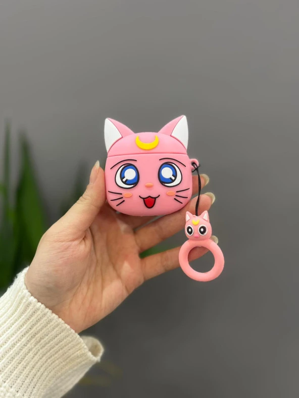 Airpods Pro Uyumlu Sevimli Kedi Kılıf - 2