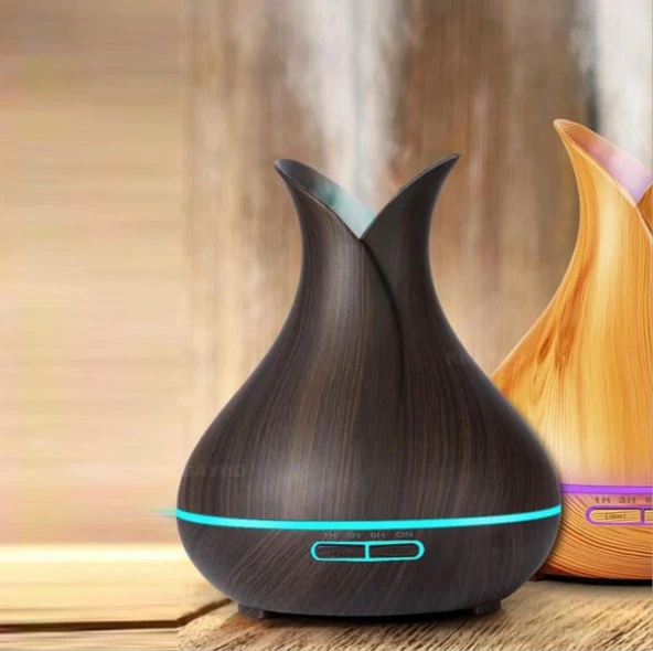 Ultrasonik 500 ML Hava Nemlendirici Buhar Makinesi Led Işıklı Kumandalı Aroma Difüzörü - 3