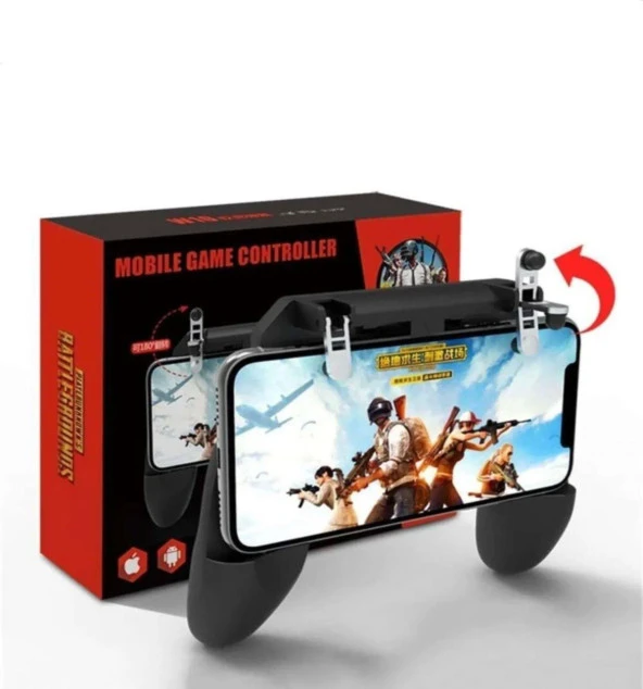 W10 Telefon Joystick Oyun Konsolu Tüm Oyun Ve Telefonlara Uyumlu Ateş Tetik Düğmesi - 2