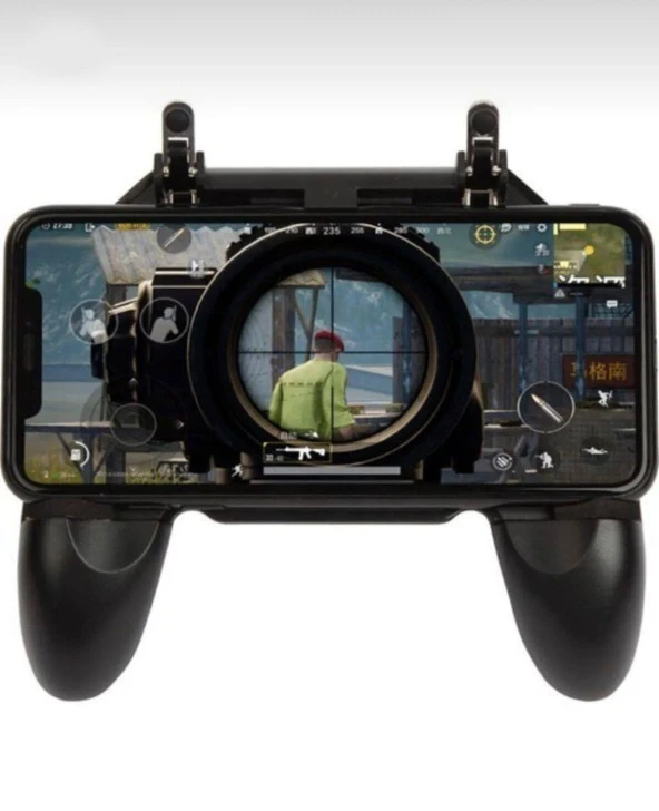 W10 Telefon Joystick Oyun Konsolu Tüm Oyun Ve Telefonlara Uyumlu Ateş Tetik Düğmesi - 3