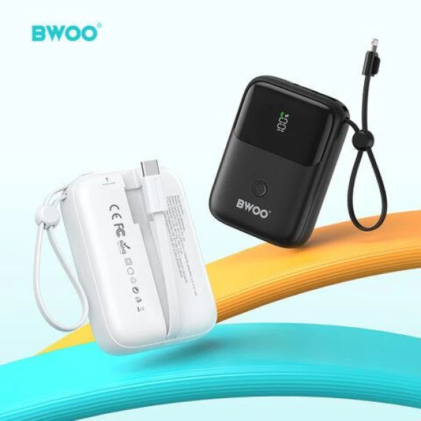 10.000 mAh Kompakt Type-C ve Lightning (iphone) Çıkışlı Led Ekranlı Hızlı Şarj Destekli 3 Çıkışlı Powerbank - 3