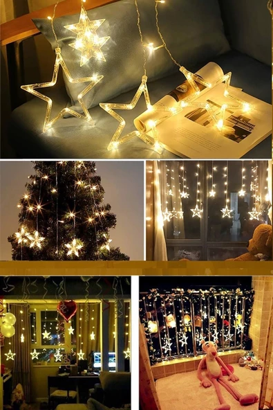 Hidz Perde Led Yıldızlı Saçaklı Animasyonlu - 2