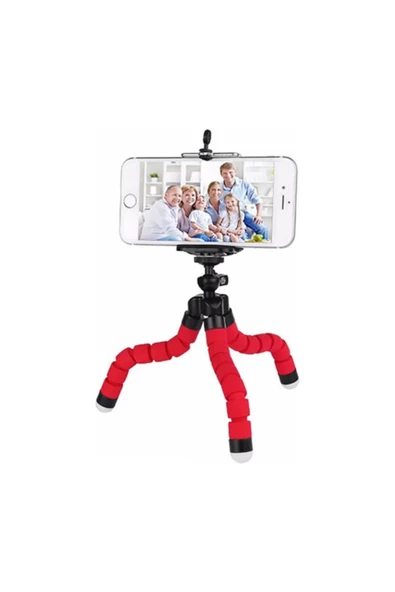 Süngerli Ahtapot Tripod Telefon Tutucu Mavi 27 cm - 5