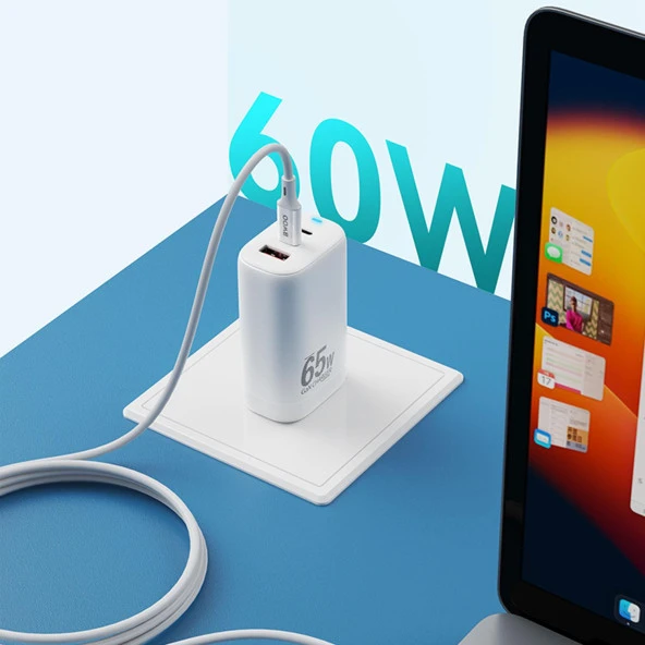 60W USB-C'den USB-C'ye Hızlı Şarj Kablosu - 5