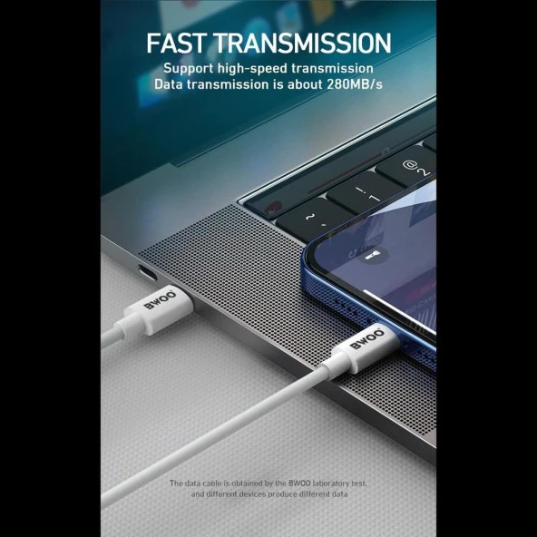 USB C - Lightning Kablosu PD 18W - Beyaz 1m - 4