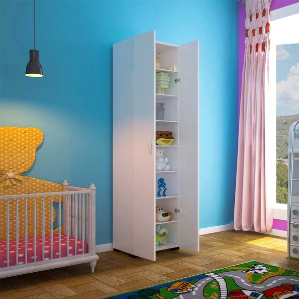 Modilayn FURKAN 8 Raflı Çok Amaçlı Dolap - 4