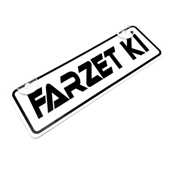 Farzet Ki Yazılı Sök Tak Dekor Plaka ürün görseli