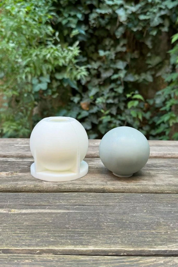 Küre 7cm Çap Silikon Mum Kalıbı - 4