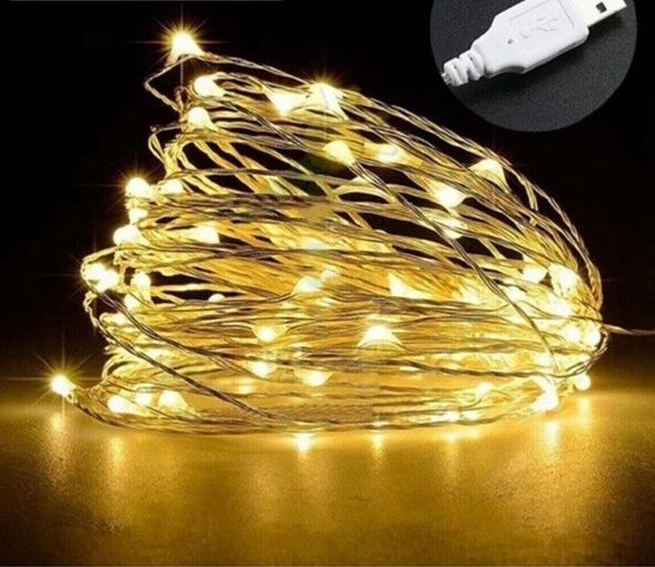 HİDZ Peri led Işık 5 Metre Usb Girişli Sarı