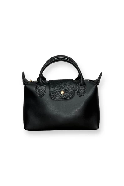 Me-vo Kadın Siyah Renkli Mini PU Deri El Çantası ürün görseli