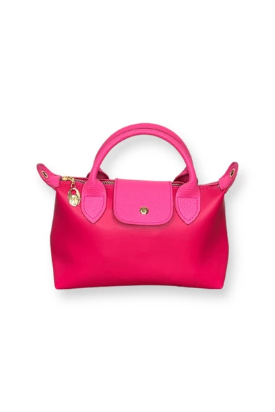 Me-vo Kadın Pembe Renkli Mini PU Deri El Çantası ürün görseli