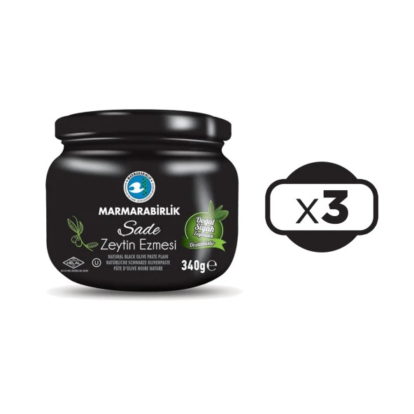 Marmarabirlik Zeytin Ezmesi 340 gr Sade x 3 Adet - 2