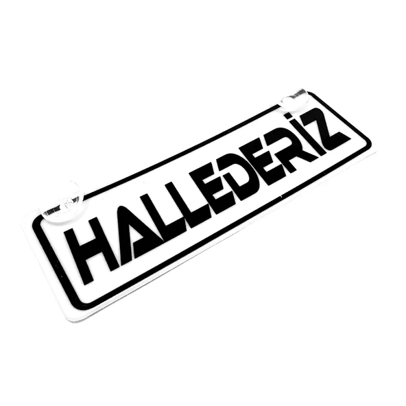 Hallederiz Yazılı Sök Tak Dekor Plaka ürün görseli