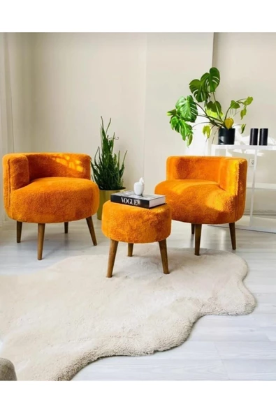 BEYLERBEYİ Köşe Takım,çay Seti Ikili Koltuk Berjer Ve Puf Takımı (SALON, BALKON, OFİS) 3 Lü Takım - 2