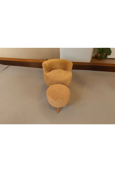 BEYLERBEYİ Çay Seti Tekli Koltuk Berjer Ve Puf Takımı (salon, Balkon, Ofis) 2 li Takım - 3