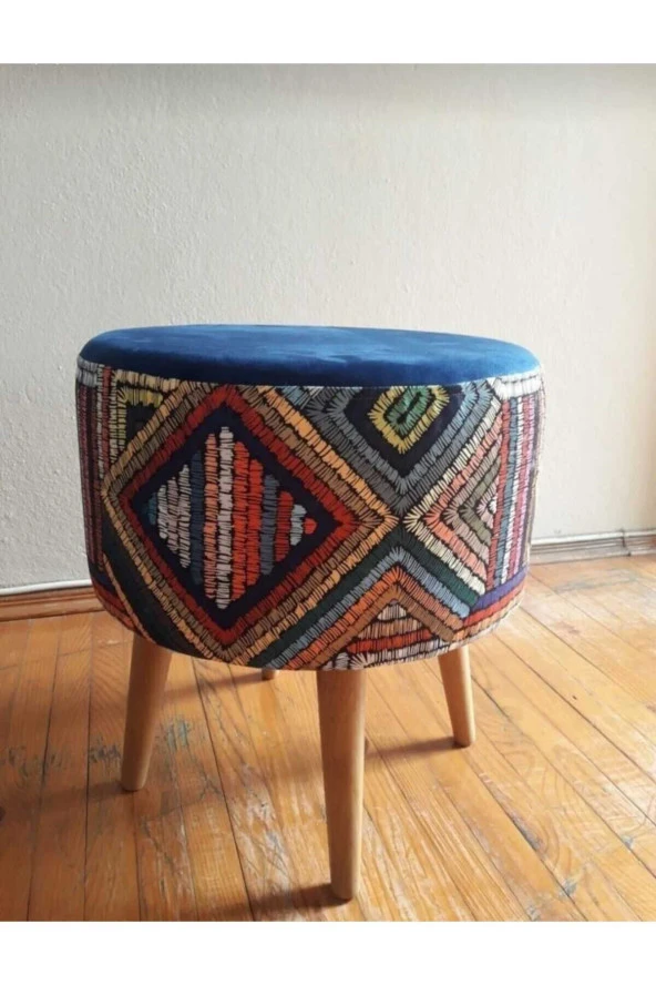 BEYLERBEYİ Gürgen Ahşap Ayaklı Dekoratif Yuvarlak Puf&tabure Bench Koltuk Bahçe sandalyesi ,tabure - 2