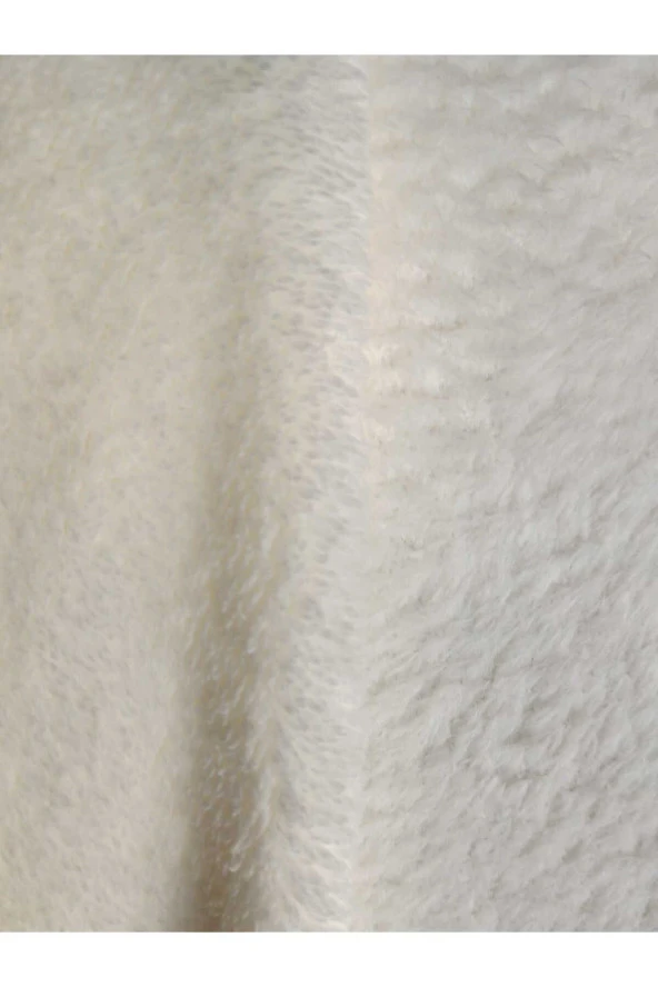 BEYLERBEYİ COLLECTİON 1.5 Metre Çift Yüzlü Kırık Beyaz Welsoft Peluş Kumaş 180 Cm En - 3