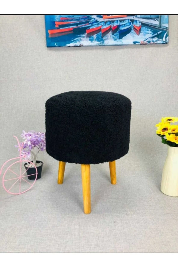 BEYLERBEYİ Şark köşesi Coco Pufu , Peluş kumaş ,oturma odası, makyaj masası pufu - 2