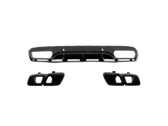 W205 C COUPE IÇIN EDITION 1 DIFÜZÖR & EGZOZ SETI PIANO BLACK (AMG) - 4