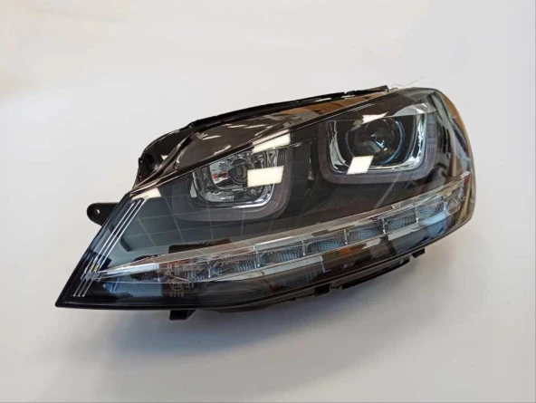 GOLF 7 IÇIN UYUMLU U LED FAR SILVER HAREKETLI - Resim 5