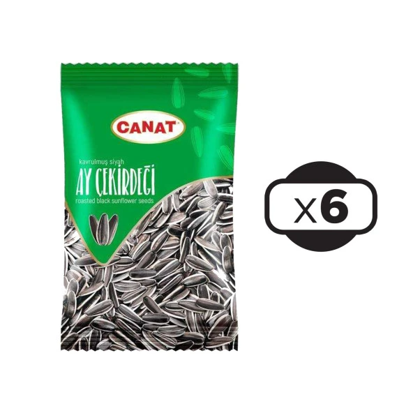 Canat Ayçekirdek Siyah 200 gr x 6 Adet