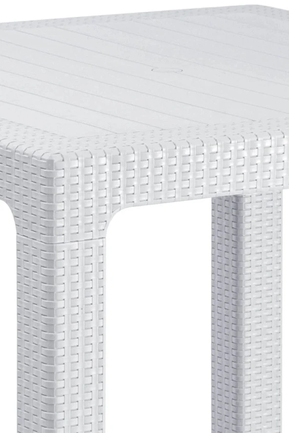 nar sokağı Camsız 90x90 cm Rattan Bahçe Balkon Masası - 3