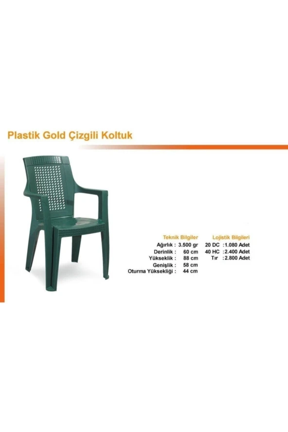 Özel Yapım 4 Adet Sağlam Plastik Sandalye Koyu Yeşil Renk - Günün Fırsatı
