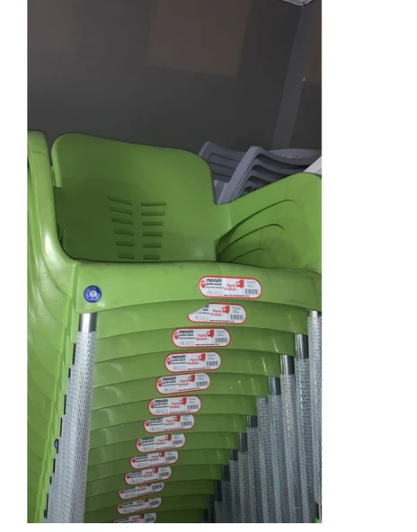 nar sokağı 6 Adet Metal Ayaklı Plastik Sandalye Koltuk 6'lı Set - Resim 2