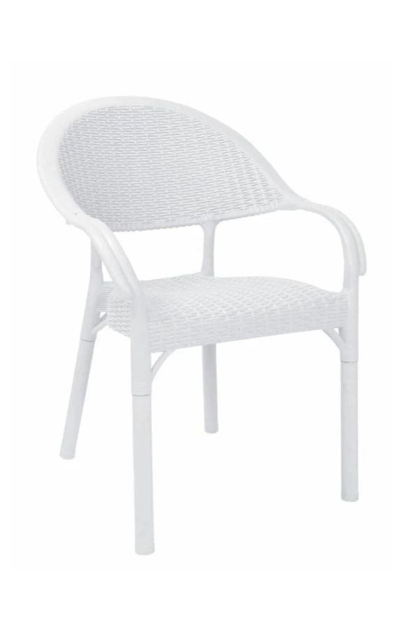 SAZLIK Capissi Spor Rattan Bambu Koltuk (beyaz) - Resim 2