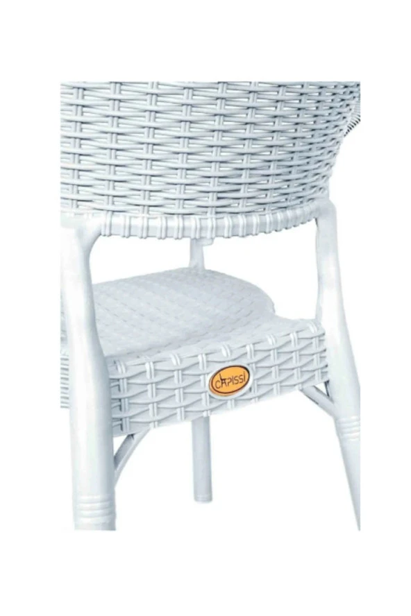 SAZLIK Capissi Spor Rattan Bambu Koltuk (beyaz) - Resim 3