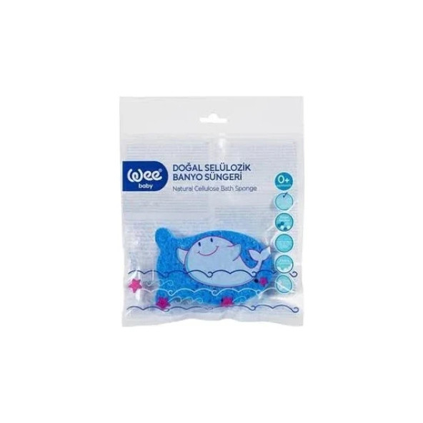 Wee Baby Doğal Selülozik Banyo Sungeri 915 Mavi Balık