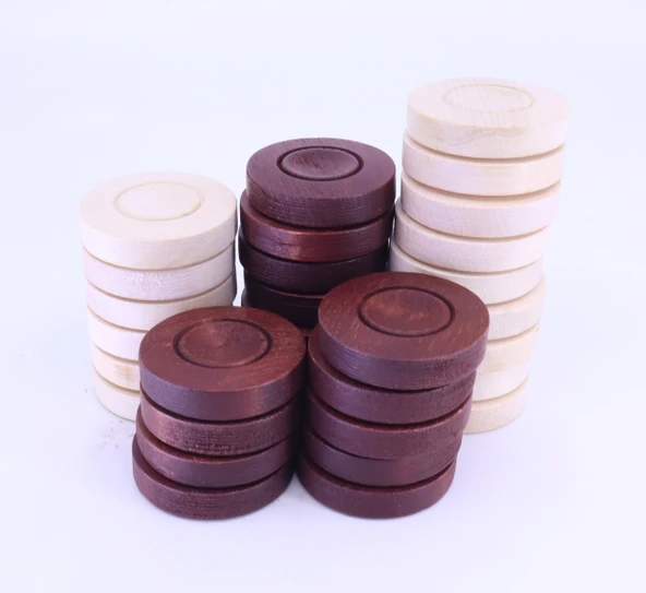 Kayın Ağacından 35 mm Tavla Pulu 3,5cm - 5
