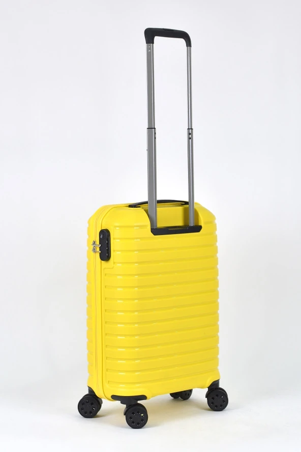 Elatae Ehs Kabin Boy Polipropilen Kırılmaz Valiz Sarı 010663 - Resim 3