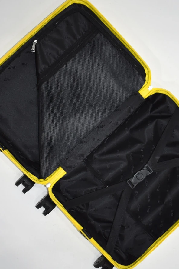 Elatae Ehs Kabin Boy Polipropilen Kırılmaz Valiz Sarı 010663 - Resim 4