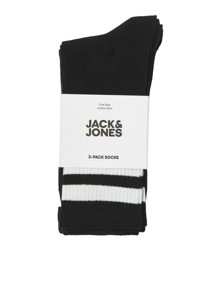 JACK JONES Siyah 3 lü Tenis Çorabı 12260082 - 2