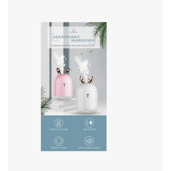 Sevimli Hava Nemlendirici Buhar Makinesi Lovely Humidifier Led Işıklı Aroma Difüzörü - 4