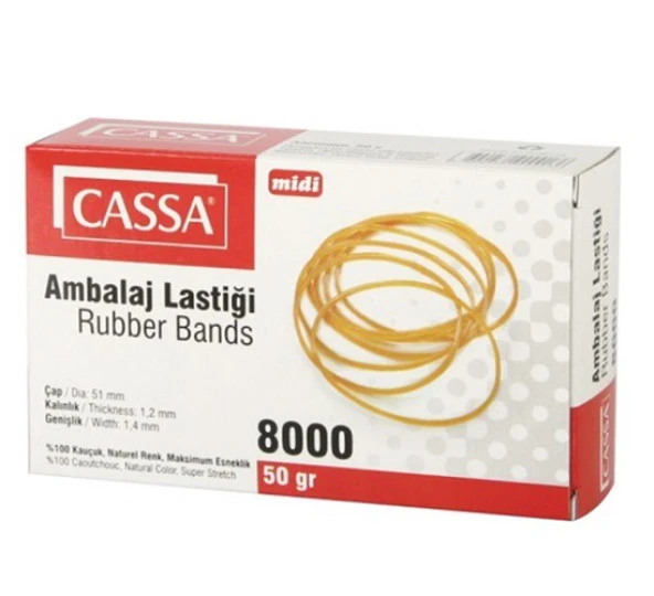 Cassa Ambalaj Lastiği 50Gr Midi Kauçuk - 2 Paket