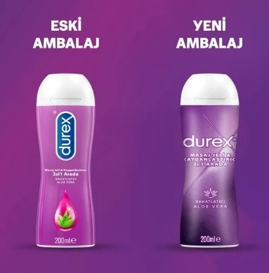 Durex Play 2 in 1 Aloe Vera 200 ml 2'li Masaj Jeli - Resim 2