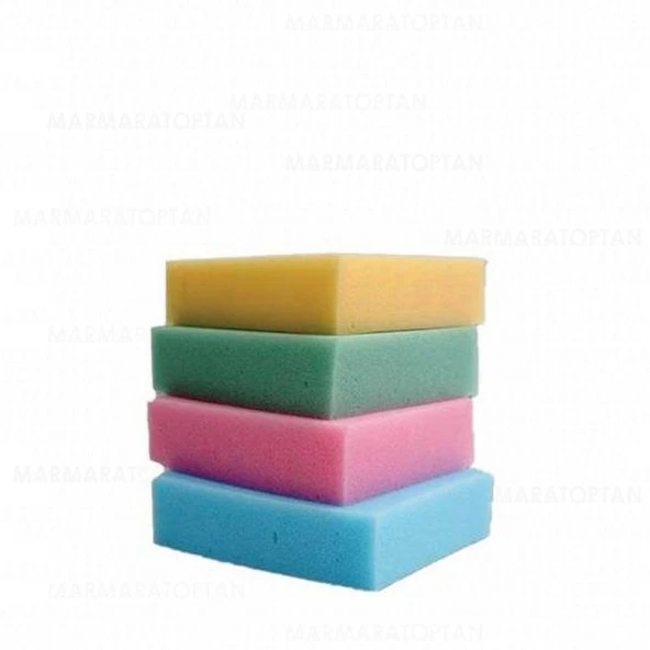 Acord 185 Sıva Sıvacı Temizlik İş Süngeri - 16x12x4 Cm. - Renkli - 12 Adetlik Paket - 2