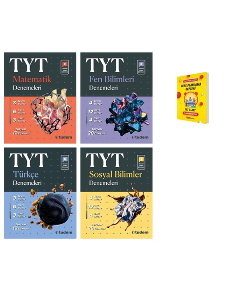 TYT Matematik Fen Türkçe ve Sosyal 4lü Deneme Seti