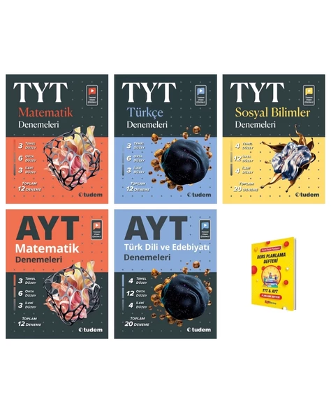 TYT ve AYT Matematik Türkçe Edebiyat Sosyal Eşit Ağırlık 5li Set