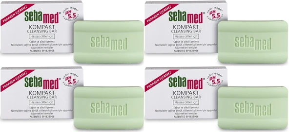 Sebamed Sabun Kompakt Hassas Cilt 100GR (4 Lü Set)